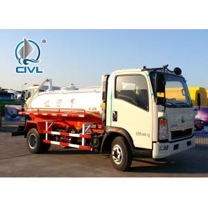 China HOWO 4*2 12,000 Liters Heavy Sewage Suction Truck , White Color Vacuum Suction Truck on sale