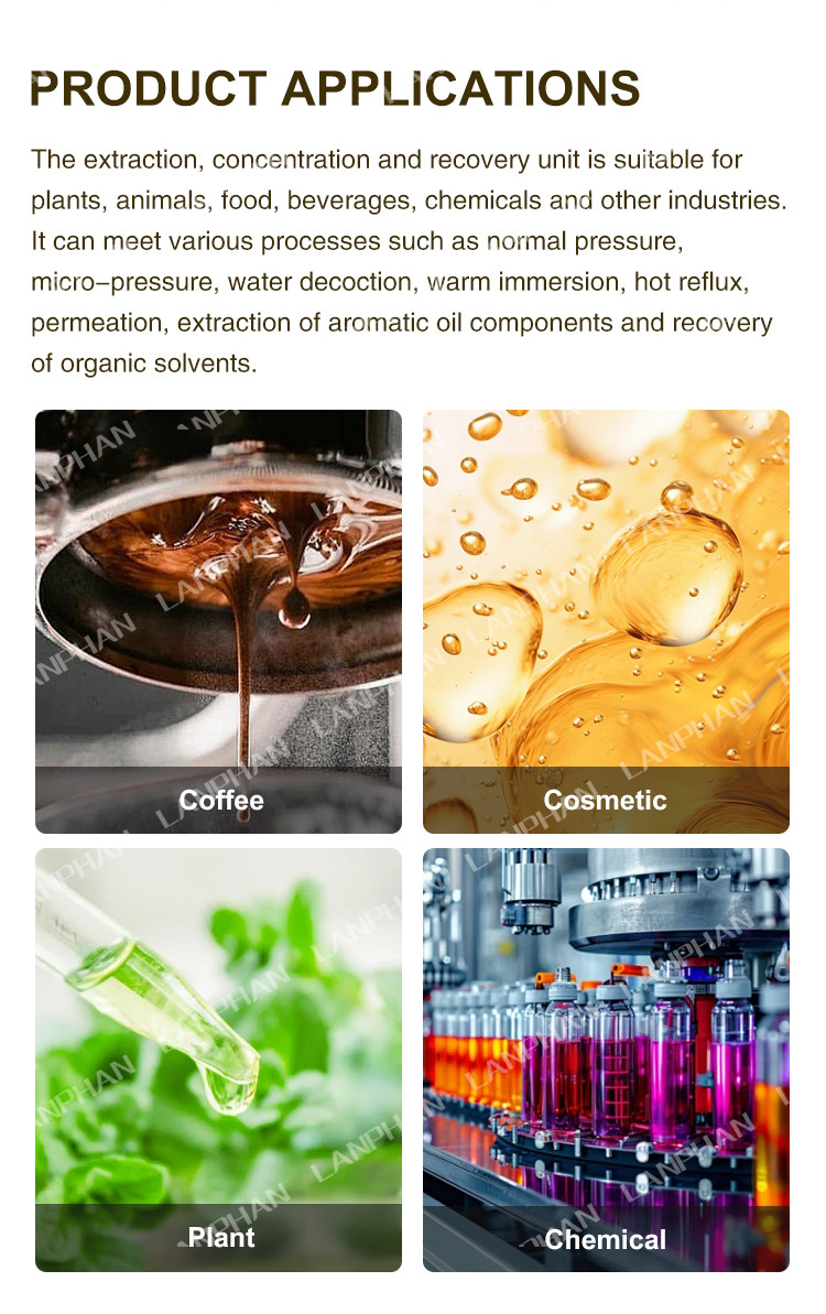50L Vacuum Vertical Concentration And Extraction Tank Fragrance Stills Extractor Equipment