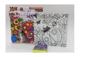 Fashion Ladybug Style Arts And Crafts Toys , Children Drawing Board Set