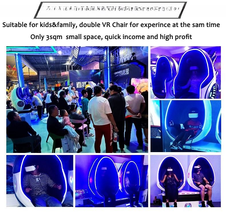 2022 Coin Operated 9D Virtual Reality Game Machine Capsule Egg Cinema Double Players VR Chair For Sale