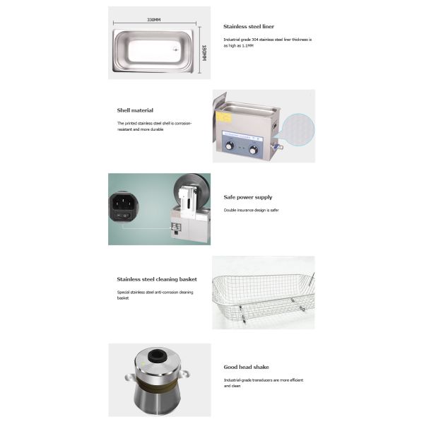 Stamping Groove 180W 6L Ultrasonic Cleaning Machine