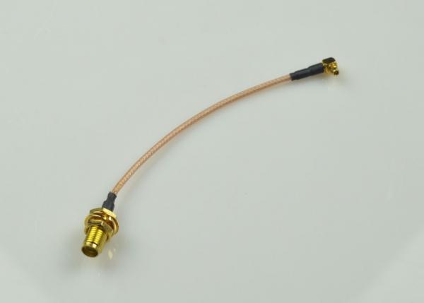 Cheap SMA Female To MMCX  Male Right Angle RF Cable Assembly RG 178 Cable for sale