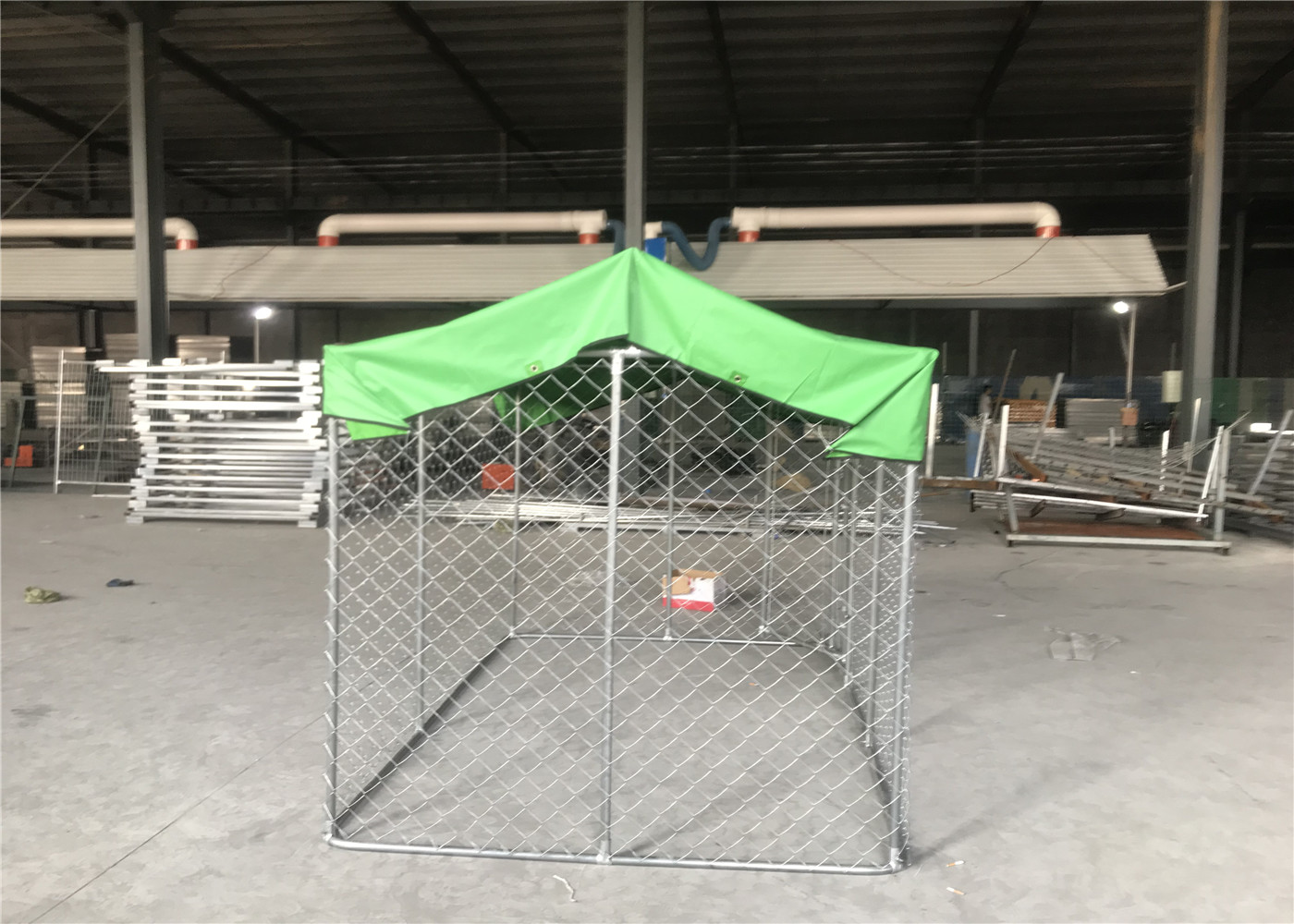 Dog Kennel 6' height x 5' /10' width x 10' length OD 32mm tubing chain mesh 60mmx60mm diameter 3.00mm