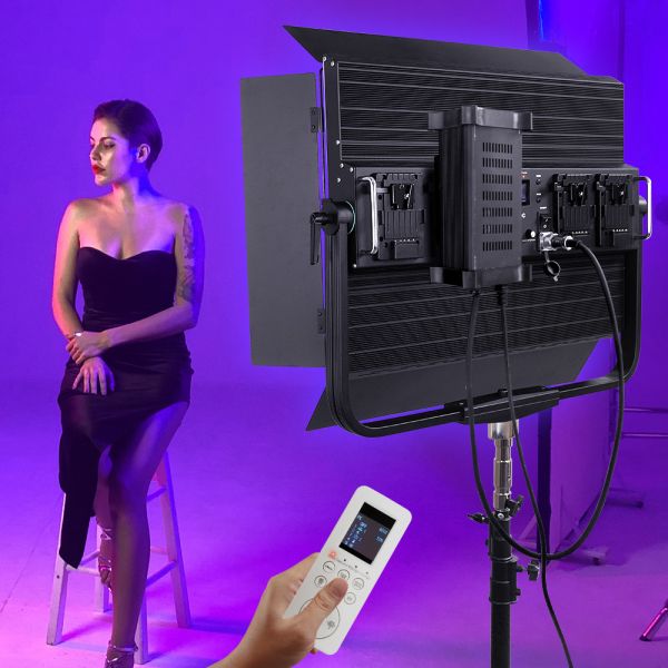 Full Color 2800k 9990k Rgb Led Studio Lights 500w Video Panel Light With Gel Mode For Indoor Camera Photography