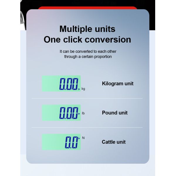 LCD Display 300kg Digital Hanging Scale Powered by 3*AA Dry Batteries and Alloy Steel Material for Industrial Applications