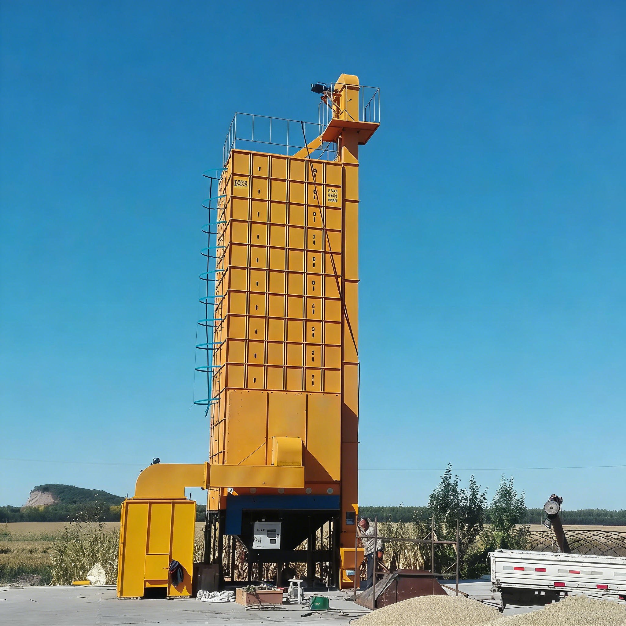 Circulating Agricultural Dryer Machine / Grain Drying Equipment 30 Tons Per Day