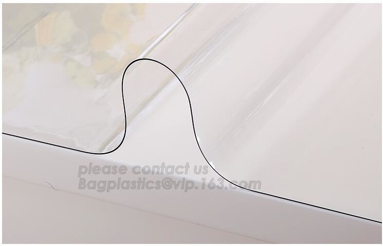 DIY Round PVC Table Cover Protector Desk Mat Table Cloth Pvc Transparent,stamping table cloth plaid PVC table cover