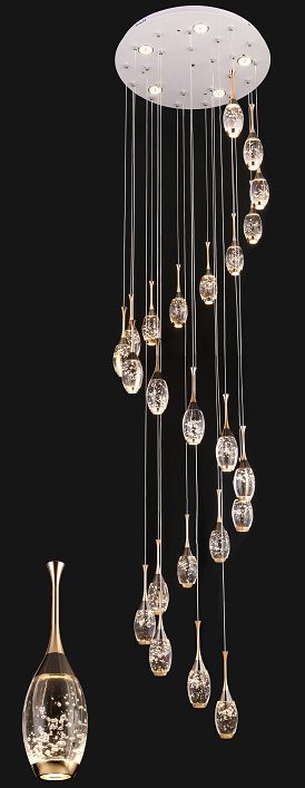 Simple Led Crystal Chandelier Modern Personality Creative Spherical Ceiling