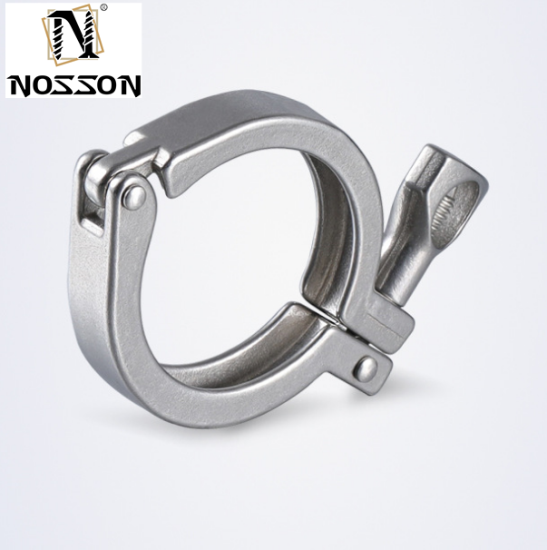 Casting Flange Connection Sanitary Stainless Steel Double Pins Tri Clamp Ferrule Pipe Clamp for Pipe Lines Connection