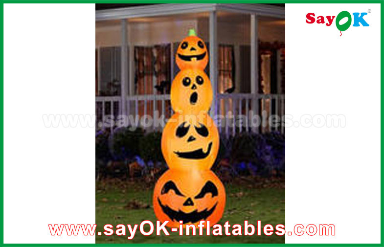 Halloween LED light Inflatable Holiday Decorations , Human skeleton Inflatable Cartoon Characters