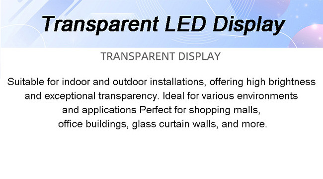 Flexible Adhesive Super Thin Transparent Film LED Screen for Glass Video Walls and Advertising