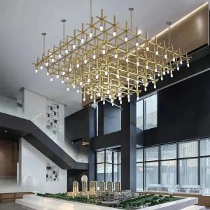 Quality E12/E14 Bulbs Hotel Lobby Chandelier Metal Modern Chandelier wholesale
