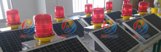 Aluminium Base Solar Aviation Obstruction Light with Anti UV PC Lens