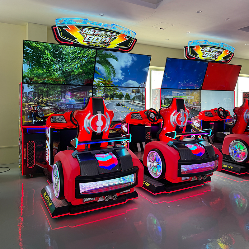 Four - Screen Motorcycle Arcade Machine