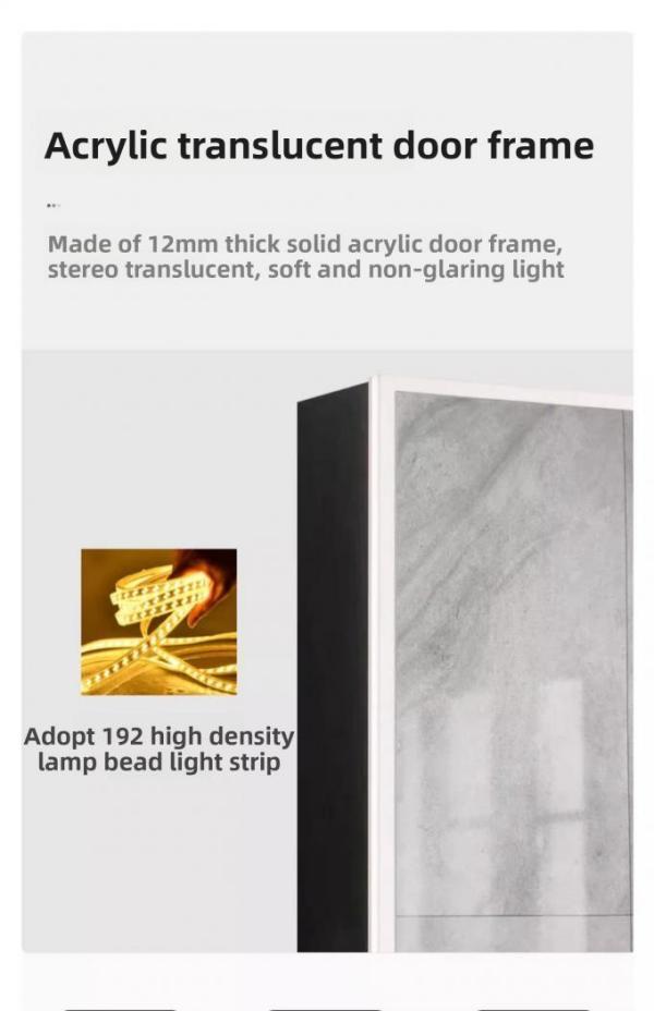 Modern 36-Inch LED Aluminum Wall Mounted Vanity Cabinet High Quality Water Resistant for Hotel Villa Bathroom Lighting Use