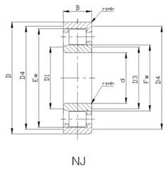 WD Precision Cylindrical Roller Bearings,NJ312E
