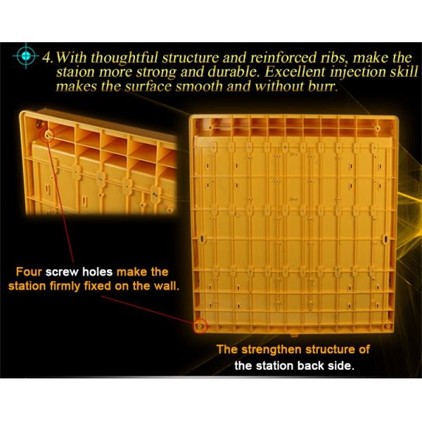 Yellow Color Lock Out Tag Out Station Strong And Durable With Reinforced Ribs
