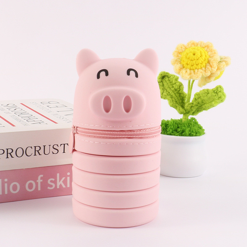 Upgraded 2-In-1 Silicone Pencil Pouch Pen Holder Pencil Pen Case Waterproof Easy To Clean School Office Supplies