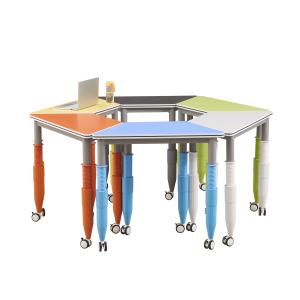 Quality Modern Height Adjustable Melamine Board Training Room Tables And Chairs wholesale