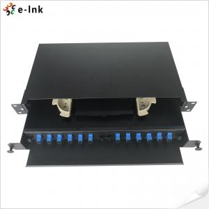 Quality 19Inch Fiber Patch Panel FPP Rack Mount Drawer Type 12-144 Ports With SC Adapter wholesale