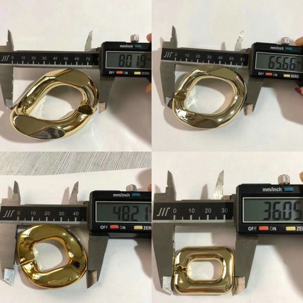 2021DIY plastic link ring Silver Gold plating plastic chain for shoes bag