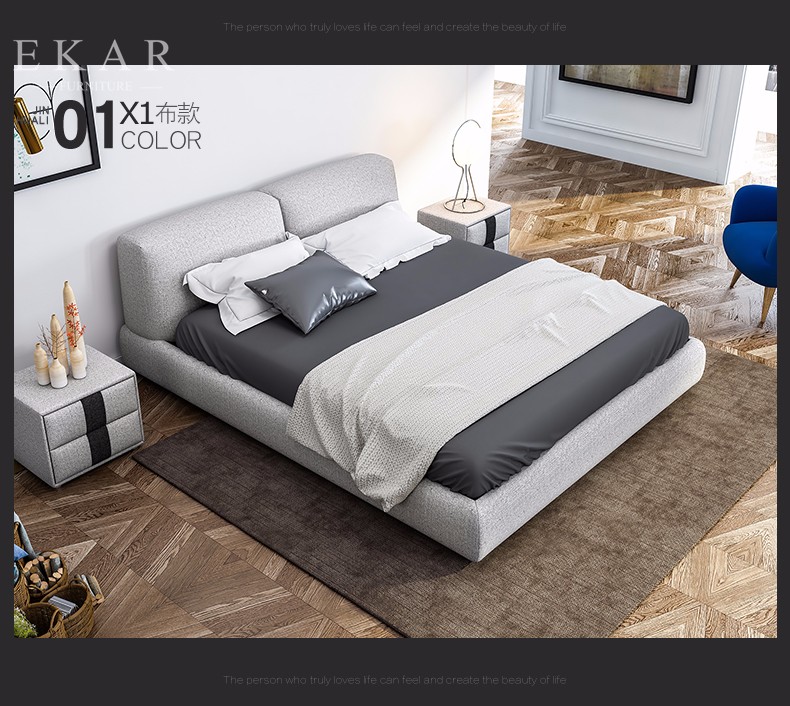 Wooden Bed Frames Embedded Double Bed Designs in Wood