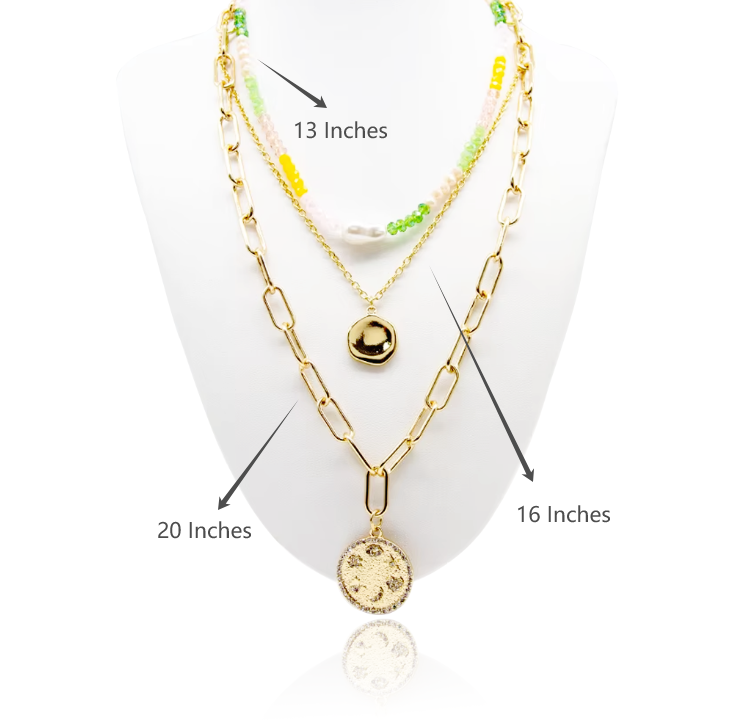 Fashion Gold Necklace Jewelry Sets with Acrylic Pear Beads Necklace for Women