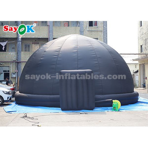 Black Inflatable Projection Dome Tent With PVC Floor Mat For School Teaching