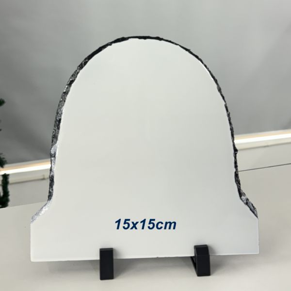 In Stock, Semicircle 15x15cm Sublimation Rock Slate Custom Printing and Personalized Gifts, Glossy&Matte Finish Available