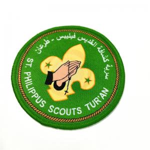 Quality PMS Color Custom Woven Patches No Minimum Woven Badges Polyester Yarn Cotton Yarn wholesale