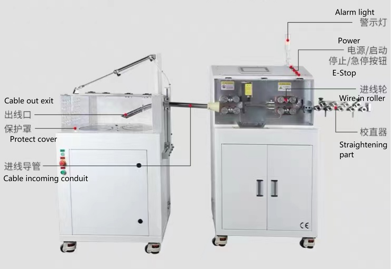 RS-70PC New Energy Big Cable Cutting Stripping Machine With Cable Colling Device