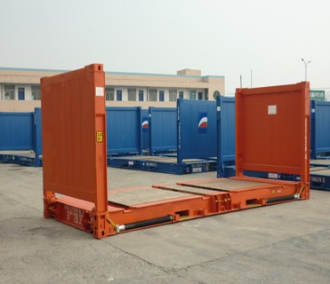 20ft 20 ft 20 Flat Rack Flatrack Container Ocean Shipping Containers Tare Weight 2750KGS Floor 28mm Plywood Floor