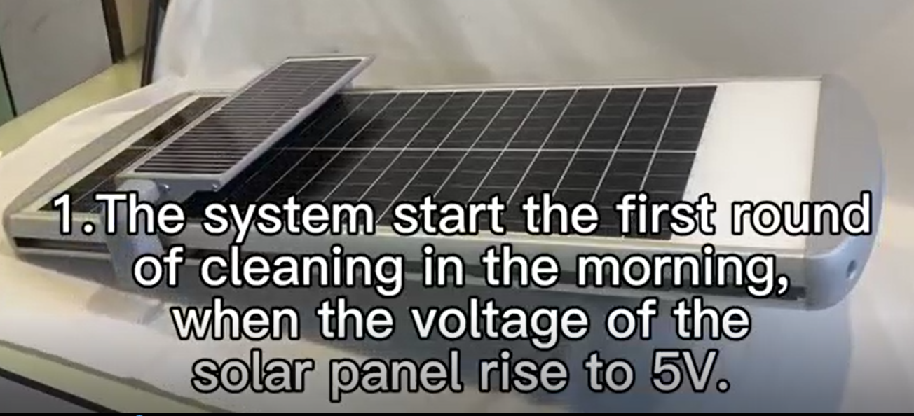 Custom smart solar street light with self cleaning function