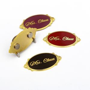 China Cross Design Welding Gold Metal Lapel Pins Magnetic Souvenir Badge Fridge With Logo on sale