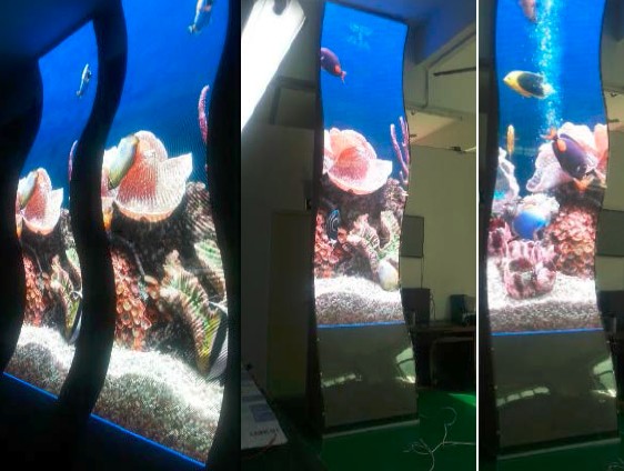 Indoor HD P4 SMD Soft Led Display,1/16 scans curved led display indoor led flexible modules