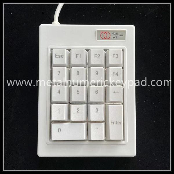 White Bank Counter 1.5m Plastic Numeric Keypad Computer Numeric Keys