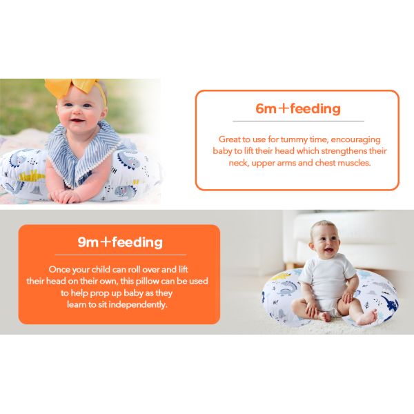 Breathable 100% Polyester Feeding Support Pillow Portable Nursing Pillow For Bottle Feeding