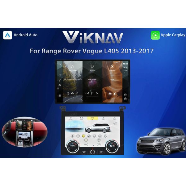 Viknav Car Radio AC Panel For Land Range Rover Vogue L405 2013-2017 Wireless Carplay Auto Stereo GPS Navigation Air Conditioning Climate Palyer