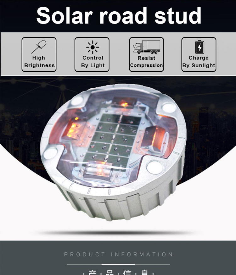 Led Cast Aluminum Cat Eye Solar Reflective Road Stud for Road Traffic Safety Warning
