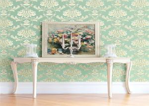 High End Flower Feature Wall Wallpaper Fireproof With European Style